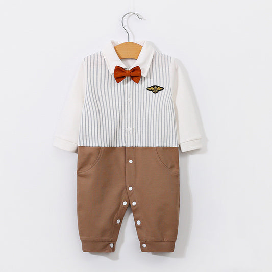 Oluuu. Eleganter Gentleman Baby Strampler – Langarm Einteiler für stilvolle Anlässe
