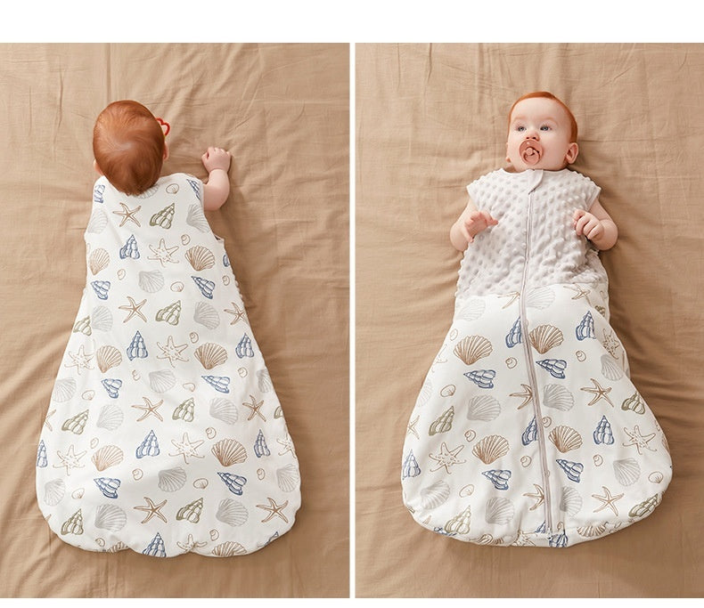 Oluuu. Reine Baumwoll-Babyschlafsack im Westenstil – Komfort und Sicherheit für Neugeborene