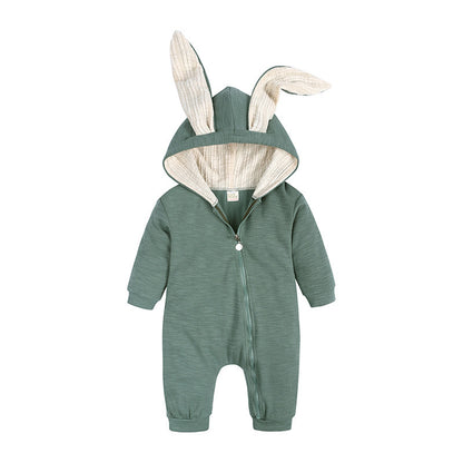 Oluuu. Baby Einteiler mit großen Hasenohren für Jungen und Mädchen