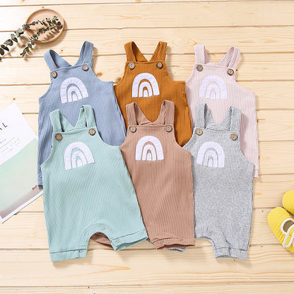 Oluuu. Trendige Regenbogen- Baby Latzhose