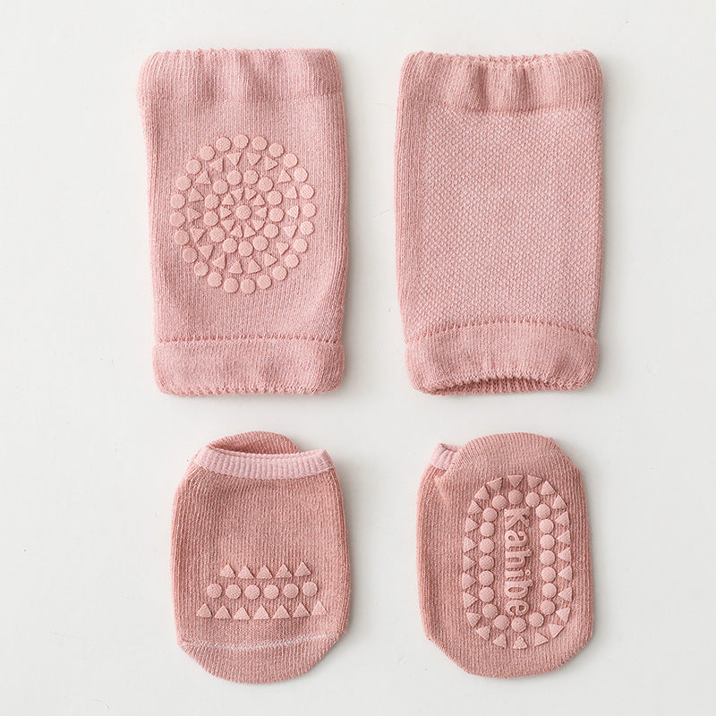 Oluuu. Kinder Knieschoner und Socken Set – Schutz für Kleinkinder auf dem Boden