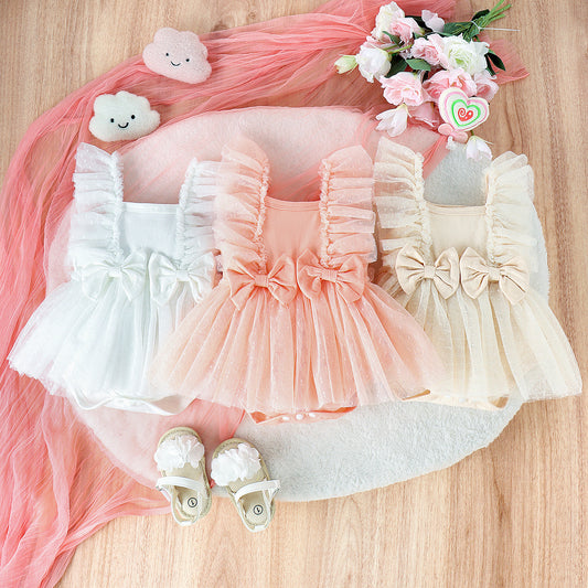 Oluuu. Baby Jumpsuit mit Netzrock – Prinzessinnenkleid, Body und Hose in einem