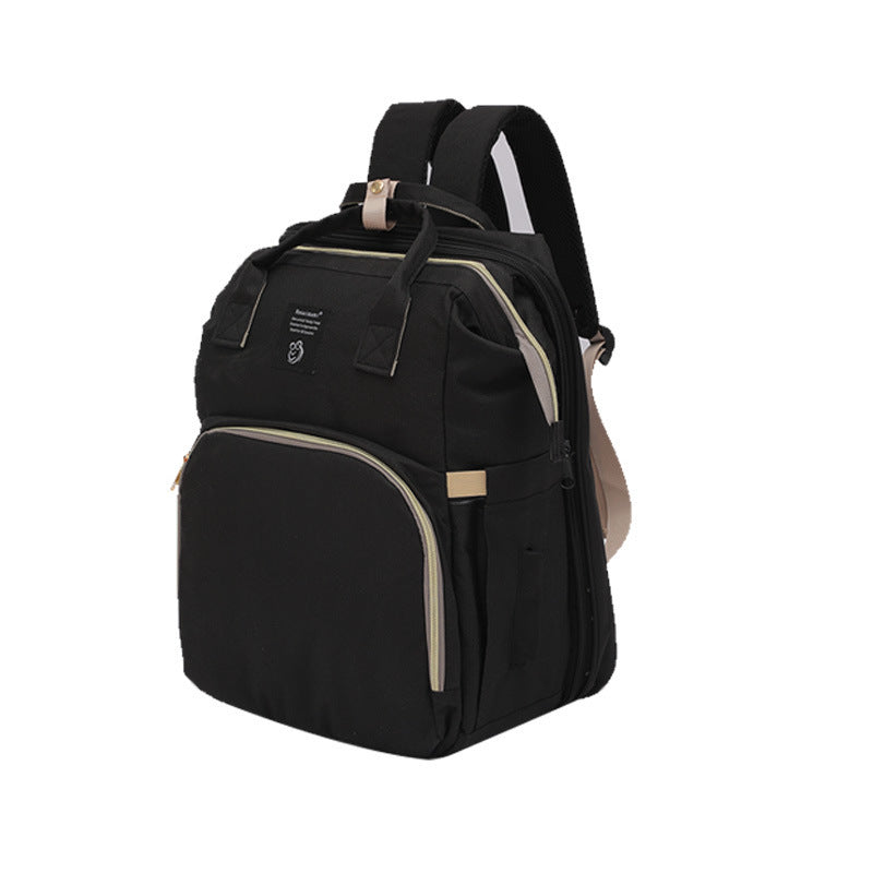 Oluuu. Faltbares Babybett & Mode Rucksack – Große Kapazität, Doppel-Schulter Papa-Rucksack