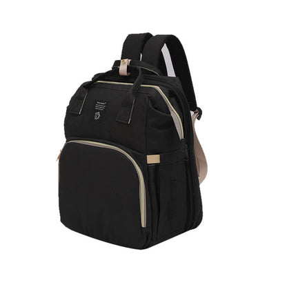 Oluuu. Faltbares Babybett & Mode Rucksack – Große Kapazität, Doppel-Schulter Papa-Rucksack