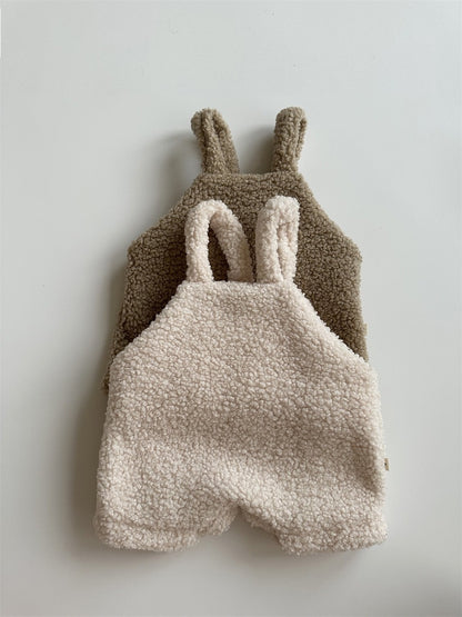 Oluuu. Baby Jungen Overall aus dickem Fleece – Kurzarm Bodysuit