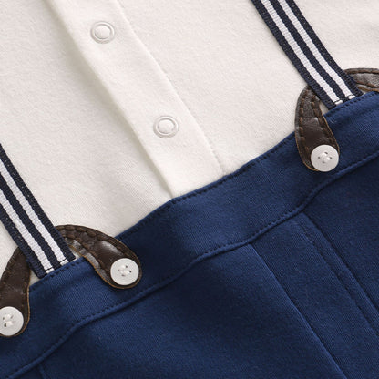 Oluuu. Frühjahrs- und Herbst-Gentleman Romper für Baby Jungen