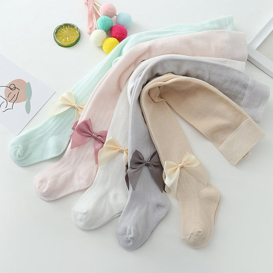 Oluuu. Kinder-Strumpfhose mit Mesh und großer Schleife – Stylisch und bequem für kleine Mädchen
