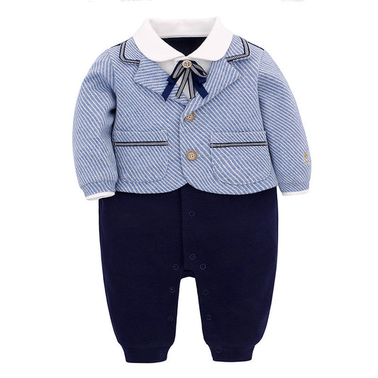 Oluuu. Frühjahrs- und Herbst-Gentleman Romper für Baby Jungen