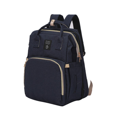 Oluuu. Faltbares Babybett & Mode Rucksack – Große Kapazität, Doppel-Schulter Papa-Rucksack