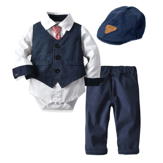 Oluuu. Baby Jungen Gentleman Anzug – Einteiler Romper