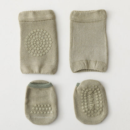 Oluuu. Kinder Knieschoner und Socken Set – Schutz für Kleinkinder auf dem Boden