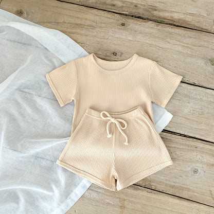 Oluuu. Sommer Kinder Zweiteiliges Set mit Streifen für Kleinkinder
