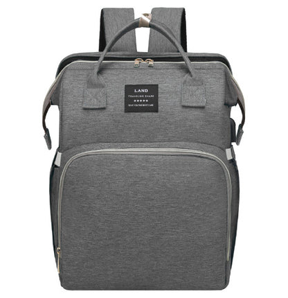 Oluuu. Faltbares Babybett & Mode Rucksack – Große Kapazität, Doppel-Schulter Papa-Rucksack