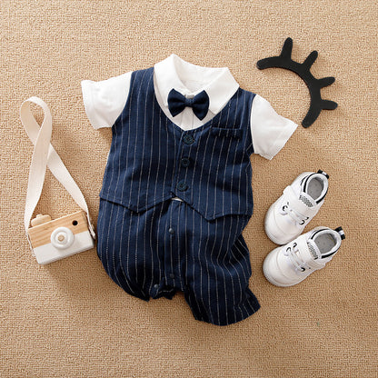 Oluuu. Sommer-Jumpsuit im Gentleman-Stil für Baby Jungen