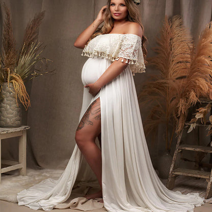 Oluuu. Tassel Schwangerschafts-Fotografie-Kleid – Eleganz und Stil für unvergessliche Erinnerungen