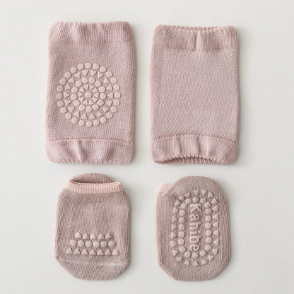 Oluuu. Kinder Knieschoner und Socken Set – Schutz für Kleinkinder auf dem Boden