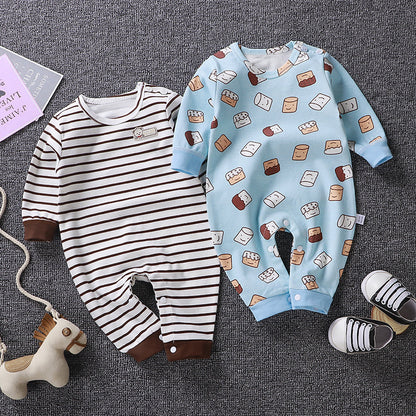 Oluuu. Herbstbekleidung – Baby Romper und Pyjama aus reinem Baumwollstoff