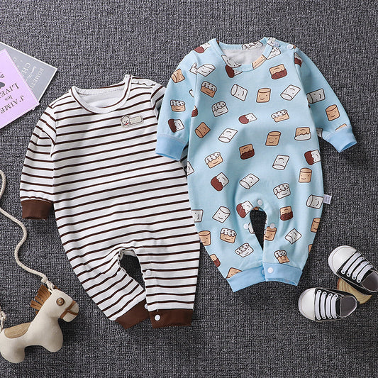 Oluuu. Herbstbekleidung – Baby Romper und Pyjama aus reinem Baumwollstoff